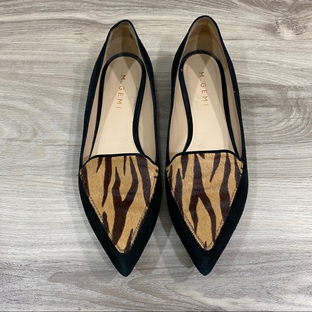 M. Gemi The Stellato Tiger Pony Hair Flat Loafer - Picture 1 of 12